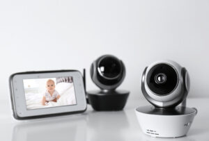 Modernes Babyphone mit zwei Kameras und Monitor