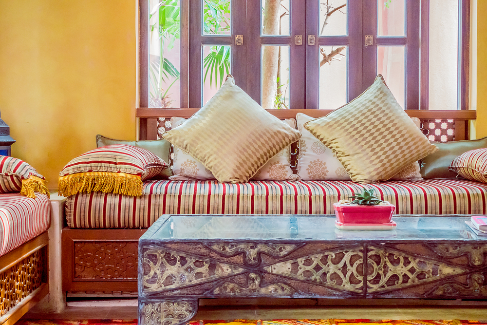 Wohnzimmereinrichtung im marokkanischen Stil
